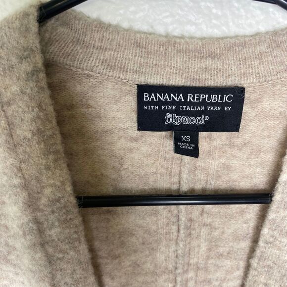 Banana Republic womens open front cardigan wool alpaca blend lightweight XS - Picture 3 of 6
